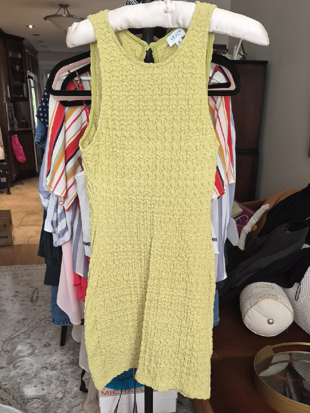 LE LIS chartreuse dress
